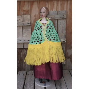 green and yellow shawl