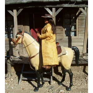 Ladies old yellow duster