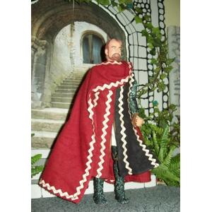 men's fancy maroon and tan cloak