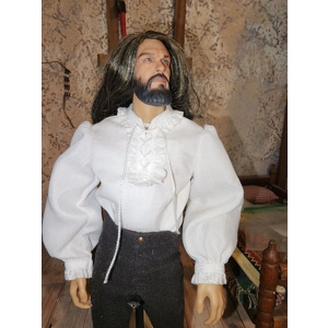 men's puffy shirt with lace