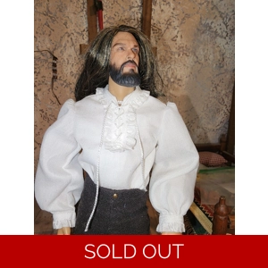 men's puffy shirt with lace