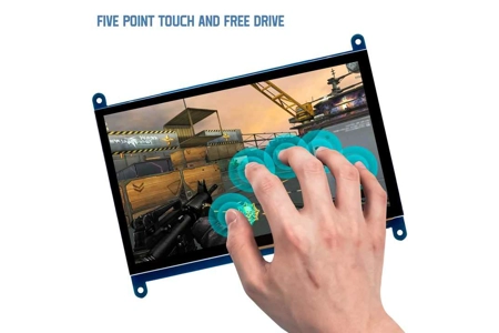 SM 7 Inch IPS LCD Touch Screen Display Panel 1024*600 Capacitive Screen HDM Monitor for BB Black