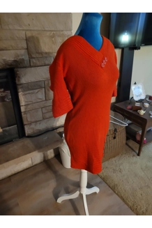 Vintage Size Medium Orange Sweater Dress Vintage Size Medium Orange Sweater Dress