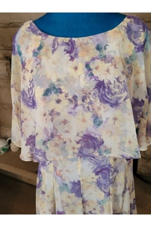 Floral Chiffon Overlay Dress Size 12 Floral Chiffon Overlay Dress Size 12