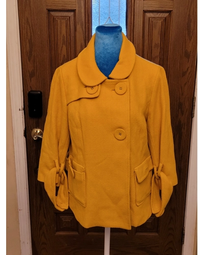 Vintage Yellow Wool Jacket Size M