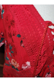 Red Torrid Size 1 Rose Dress