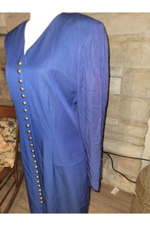 Blue 70s Dress with Gol..
