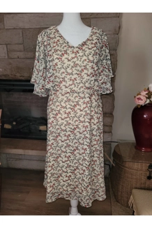 Vintage 70s Size L Multi: Floral Dress