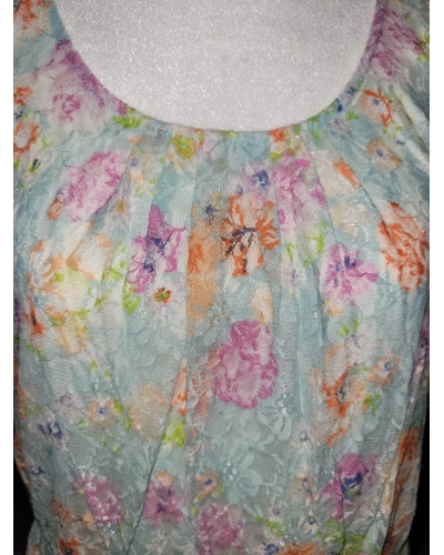 Lt Blue Floral Dress