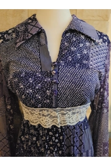 Vintage 70s Purple Floral Dress Vintage 70s Purple Floral Dress