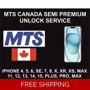 MTS Canada Semi Premium Unlock Service, iPhone 4 to 15 Pro Max