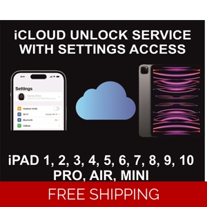 iCloud Unlock Service, FMI OFF, For Active Menu Devices, iPad All Models