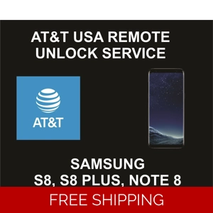 AT&t USA Remote Unlock Service, Samsung S8, S8 Plus, Note 8