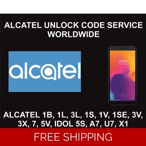 Alcatel Network Unlock Code Service, Worldwide, All Networks