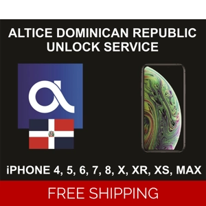 Altice Dominicana iPhone Unlock Service, iPhone 4S to XS Max, Clean