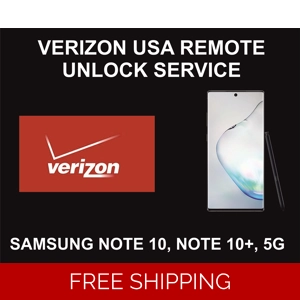 Verizon USA Samsung Unlock Service, Samsung Note 10, Note 10 Plus, 5G
