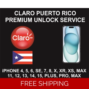 Claro Puerto Rico Premium Unlock Service, iPhone 4S to 15 Pro Max