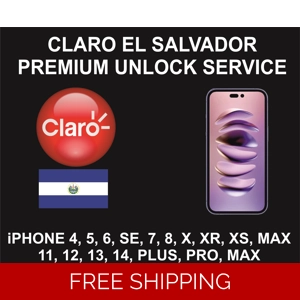 Claro El Salvador Premium Unlock Service, iPhone 4S to 14 Pro Max