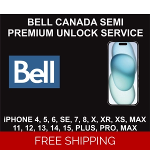 Bell Canada Semi Premium Unlock Service, iPhone 4S to 15 Pro Max