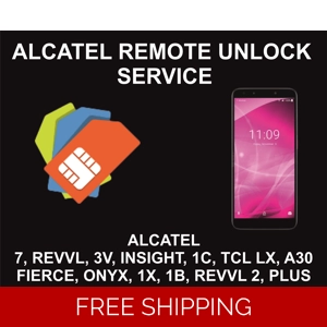 Alcatel Remote Unlock Service, Revvl, 3V, Insight, A30, Onyx