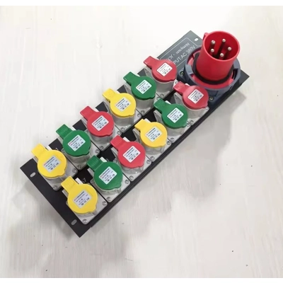 DIY 4u 19" Distro Panel 64a 3phase in 12 x 16a out