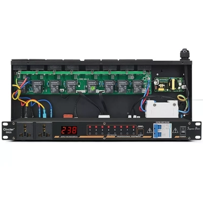 SR20 40a 1U 8 Way + 2 Power Distribution World Wide Outlet Socket