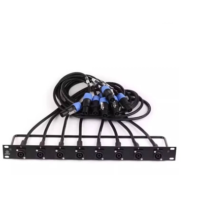 8 Way 1U Rack Speaker Panel