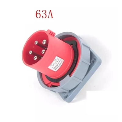 63 Amp 5 Pin 3P+N+E 415V Male Socket Ceeform Commando IP44 Outdoor