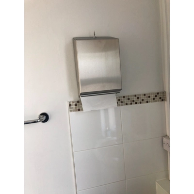 stainless steel paper towel dispenser