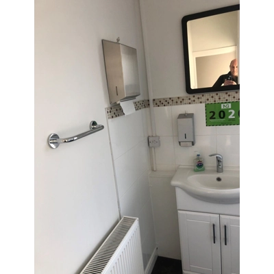 stainless steel paper towel dispenser