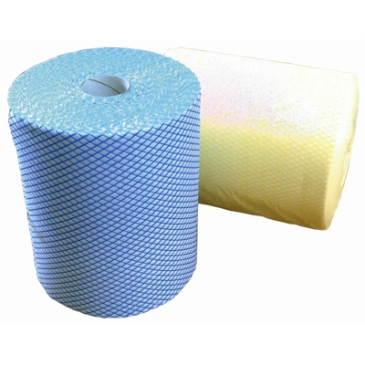 2 roll Multicloth Rolls 24cm x 125m Lightweight multipurpose non-woven cleaning cloths on a roll