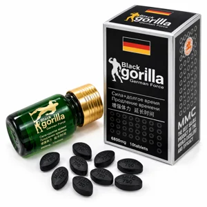 Germany Black Gorilla Men's Herbal Supplement 6800mg – 10 Pills
