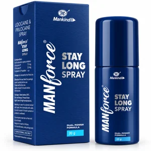 Manforce Stay Long Spray 20g – Lidocaine & Prilocaine Delay Spray for Men
