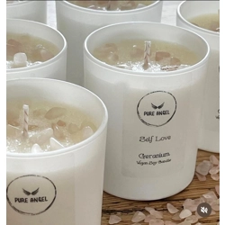 Self Love Geranium Scented Soy Wax Candle | Eco-Friendly & Handmade