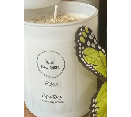 Relax Spa Day Scented Soy Wax Candle | Eco-Friendly & Handmade