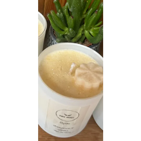 Spice Cinnamon & Vanilla Scented Soy Wax Candle | Eco-Friendly & Handmade