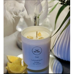 Zest Lemongrass and Ginger Scented Soy Wax Candle | Eco-Friendly & Handmade
