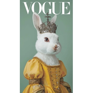Vogue Bunny Queen Digital Art Print