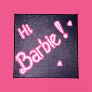“Hi Barbie!” Neon Sign Canvas Art