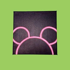 Neon Sign Black Canvas