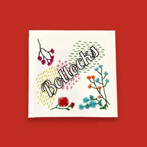 Embroidery on canvas, Funny sassy canvas art with flowers