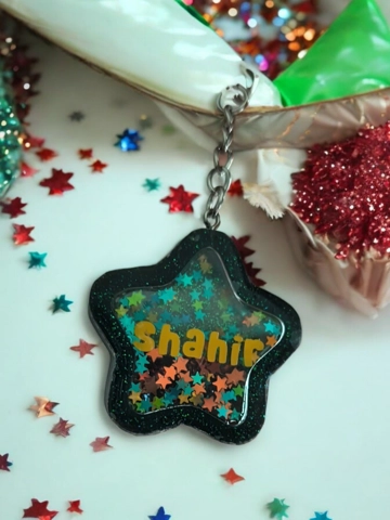 Personalized Star Shaker keychain