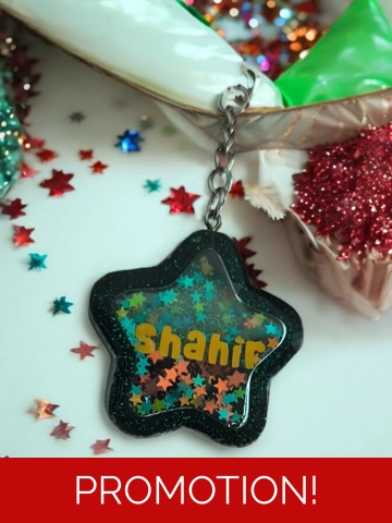 Personalized Star Shaker keychain
