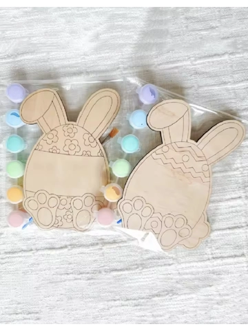 6.8 inch Easter wooden egg painting kit (Pre-order)