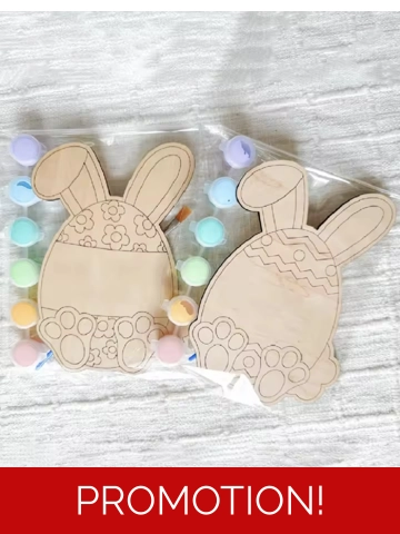 6.8 inch Easter wooden egg painting kit (Pre-order)