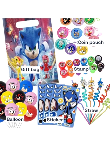 Sonic themed Birthday Goodie bag