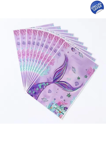 Mermaid plastic goodie bag (10pcs)