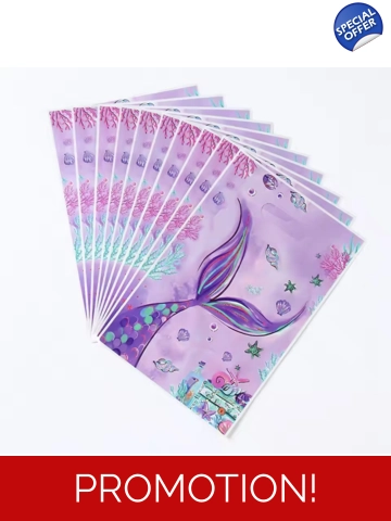Mermaid plastic goodie bag (10pcs)