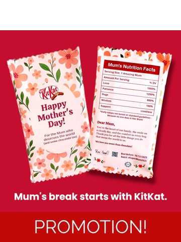Halal 4 Finger KitKat Mother's Day Theme