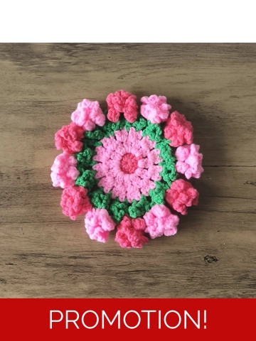 Pre-order: Handmade Flower Crochet Coaster